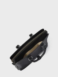 Osprey London Black The Compass Leather Laptop Bag