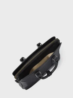 Osprey London Black The Compass Leather Laptop Bag