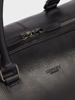 Osprey London Black The Carter Leather Weekend Holdall Bag