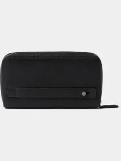 Osprey London Black The Compass Leather Travel Wallet