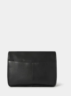 Osprey London Black The Compass Leather Saddle Bag
