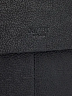 Osprey London Black The Forest Leather Briefcase