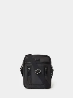Osprey London Black The Frontline Waxed Canvas & Leather Messenger Bag