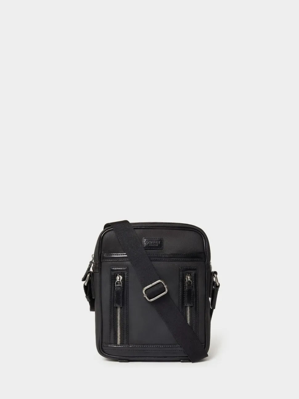 Osprey London Black The Frontline Waxed Canvas & Leather Messenger Bag