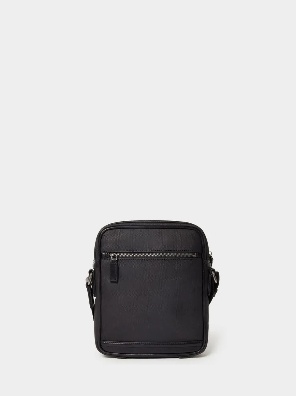 Osprey London Black The Frontline Waxed Canvas & Leather Messenger Bag