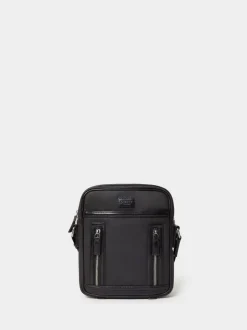 Osprey London Black The Frontline Waxed Canvas & Leather Messenger Bag