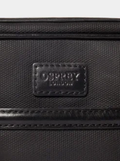 Osprey London Black The Frontline Waxed Canvas & Leather Messenger Bag
