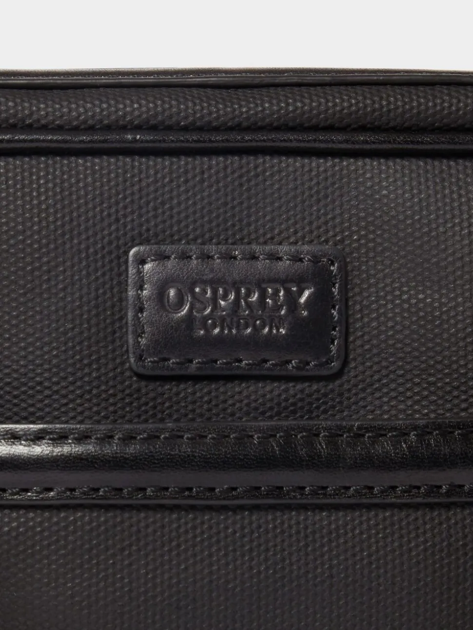 Osprey London Black The Frontline Waxed Canvas & Leather Messenger Bag