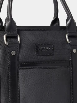 Osprey London Black The Frontline Small Waxed Canvas & Leather Workbag