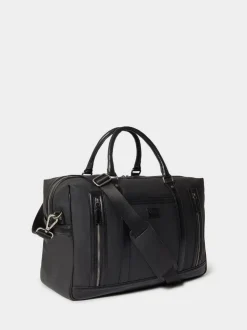 Osprey London Black The Frontline Waxed Canvas & Leather Weekender Bag