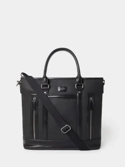 Osprey London Black The Frontline Large Waxed Canvas & Leather Workbag