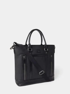 Osprey London Black The Frontline Large Waxed Canvas & Leather Workbag