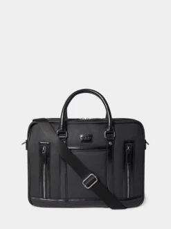 Osprey London Black The Frontline Waxed Canvas & Leather Laptop Bag