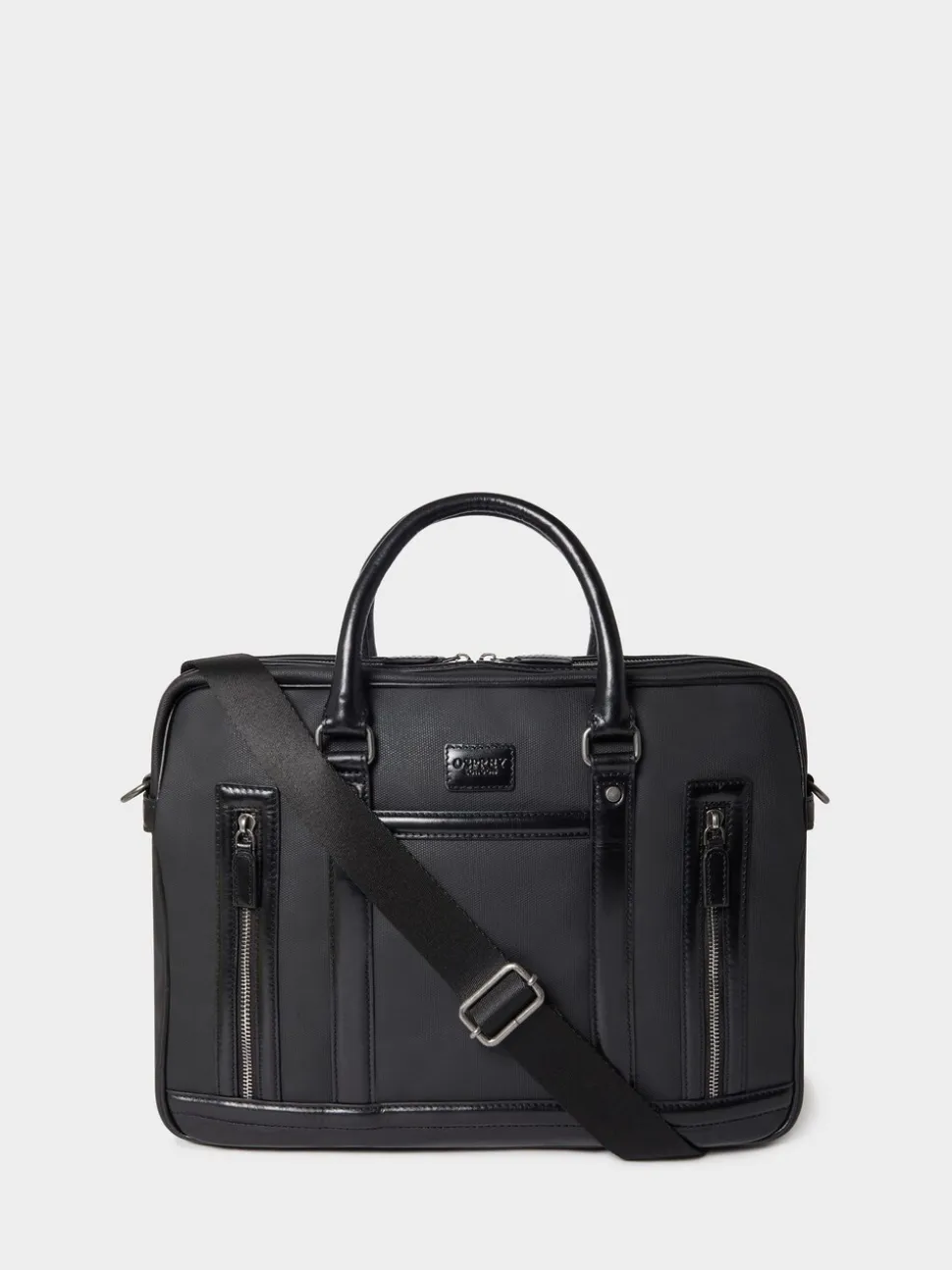 Osprey London Black The Frontline Waxed Canvas & Leather Laptop Bag