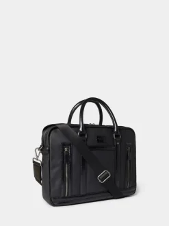 Osprey London Black The Frontline Waxed Canvas & Leather Laptop Bag