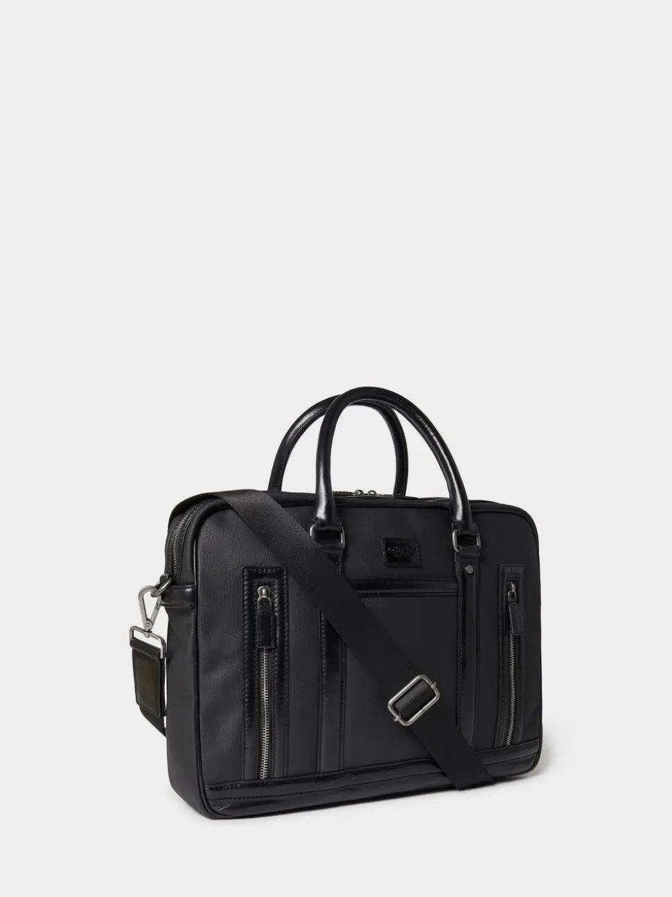 Osprey London Black The Frontline Waxed Canvas & Leather Laptop Bag