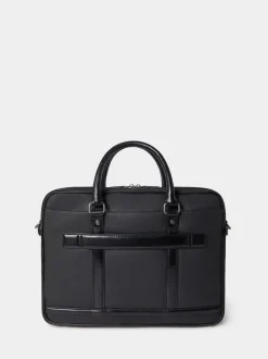 Osprey London Black The Frontline Waxed Canvas & Leather Laptop Bag