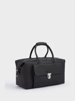Osprey London Black The Forest Leather Weekender Bag