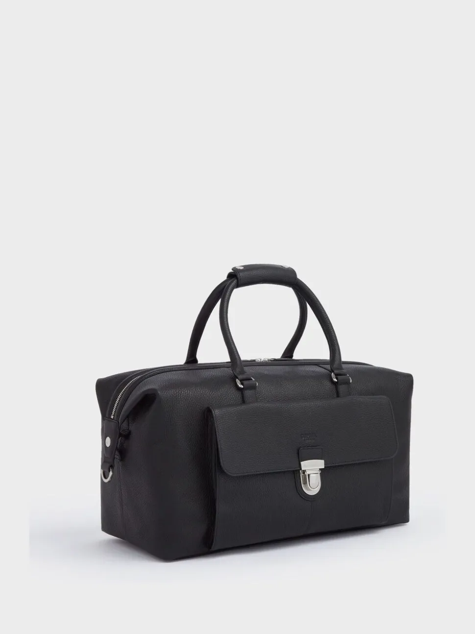 Osprey London Black The Forest Leather Weekender Bag