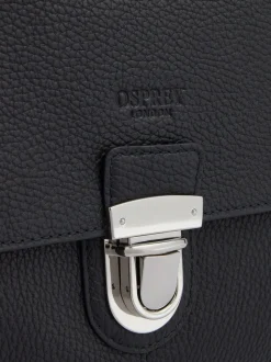 Osprey London Black The Forest Leather Weekender Bag