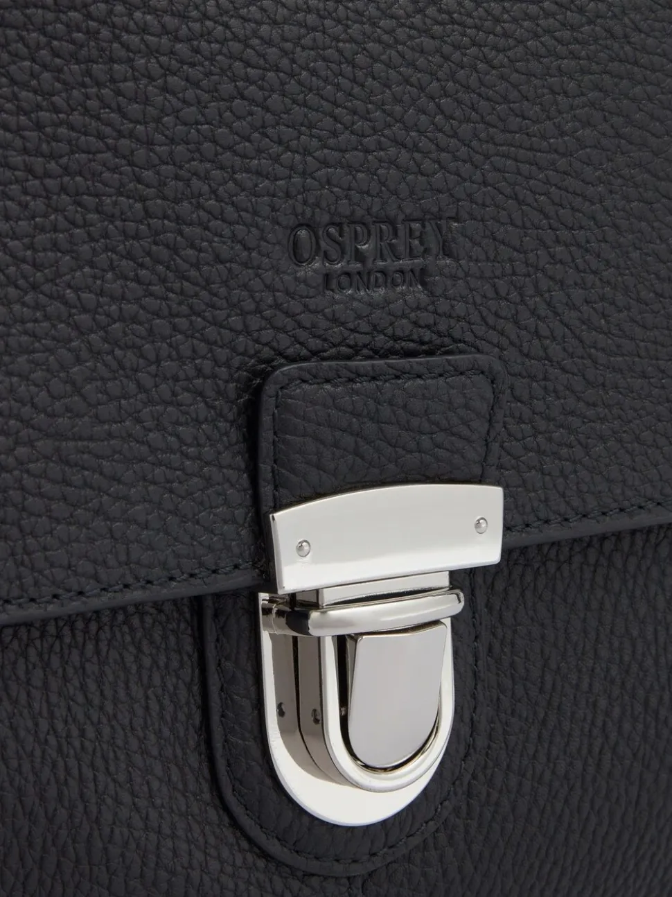 Osprey London Black The Forest Leather Weekender Bag