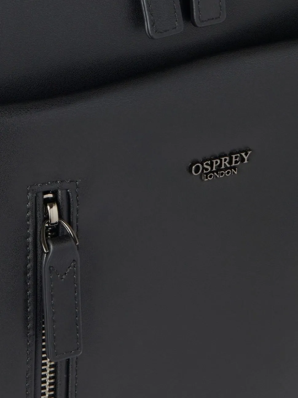 OSPREY LONDON Black The Hudson Leather Backpack