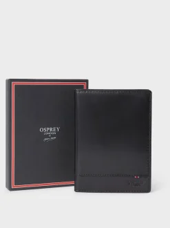 Osprey London Black The London Leather Passport Cover