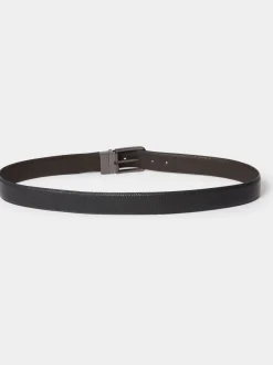 Osprey London Black The Reversible Leather Belt