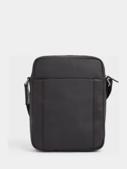 Osprey London Black The Small Grantham Waxed Canvas And Leather Messenger Bag