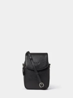 Osprey London Black The Sprinter Leather Phone Bag