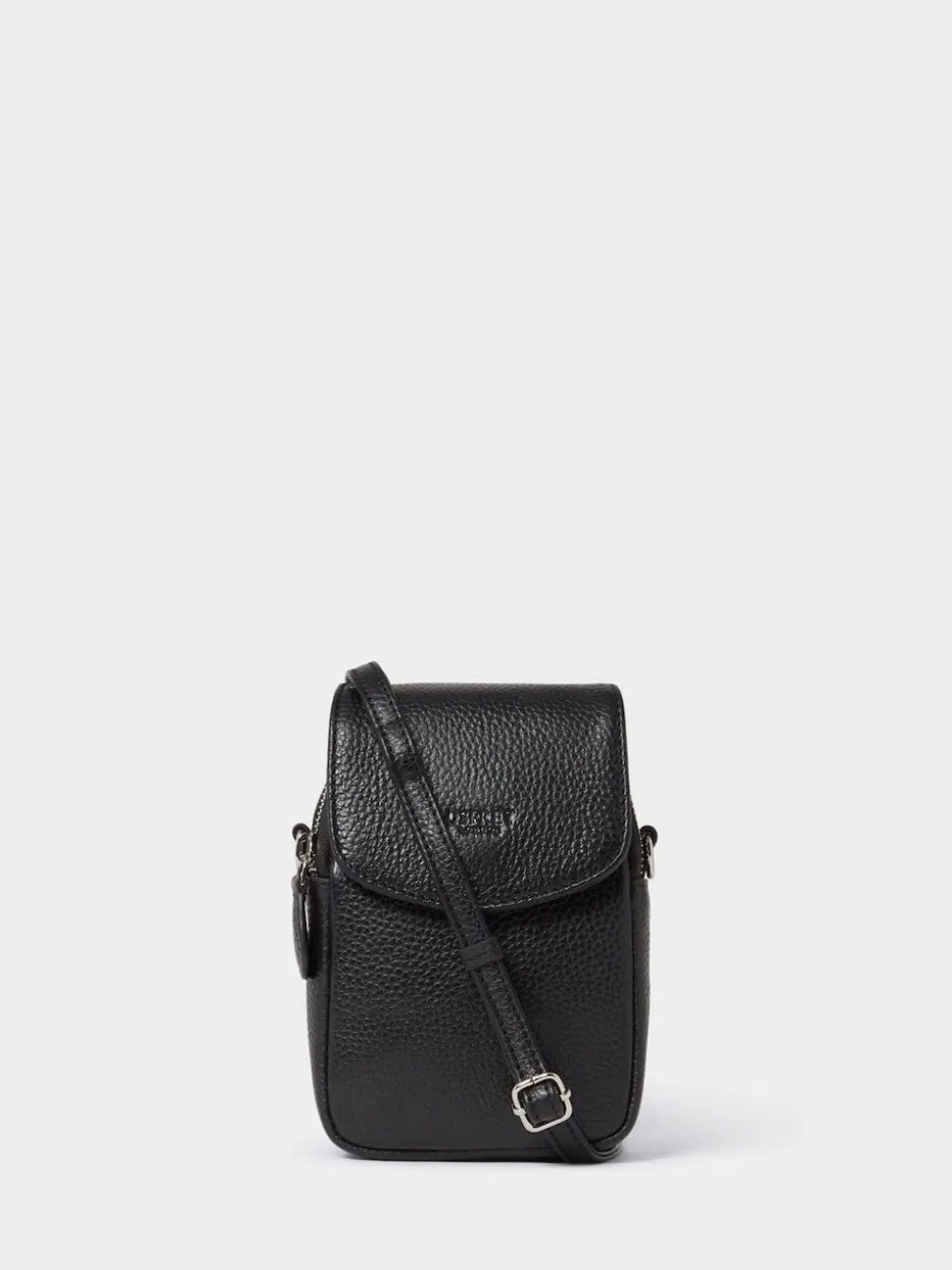 Osprey London Black The Sprinter Leather Phone Bag