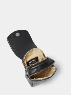 Osprey London Black The Sprinter Leather Phone Bag