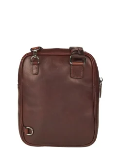Osprey London Brown Carter Saddle Leather Small Messenger Bag