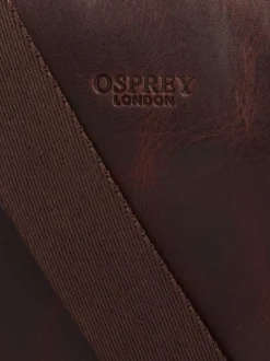 Osprey London Brown Carter Saddle Leather Small Messenger Bag