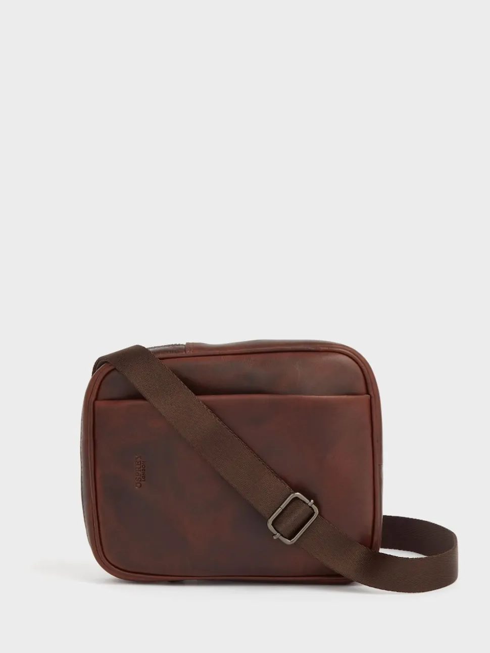 Osprey London Brown Carter Saddle Leather Small Messenger Bag