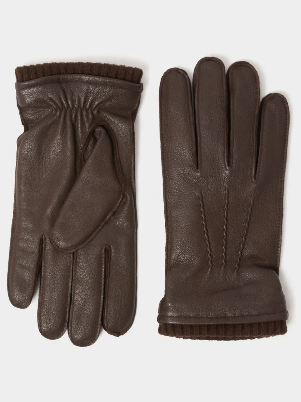 Osprey London Brown The Alfie Leather Gloves