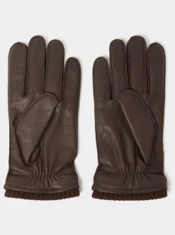 Osprey London Brown The Alfie Leather Gloves