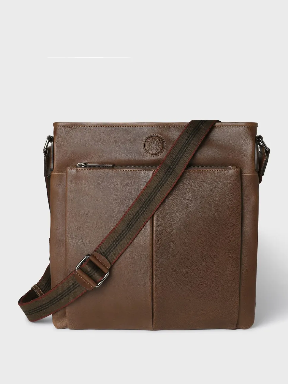 Osprey London Brown The Compass Leather Cross-Body Bag