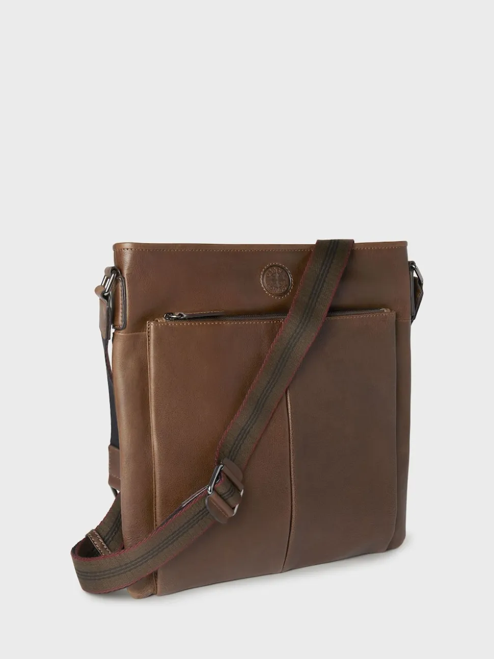 Osprey London Brown The Compass Leather Cross-Body Bag