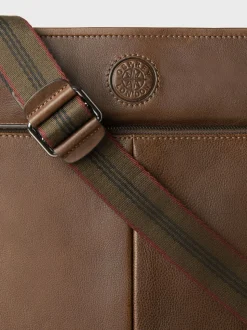 Osprey London Brown The Compass Leather Cross-Body Bag