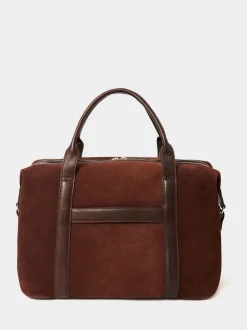 Osprey London Brown The Mocha Suede Holdall Bag