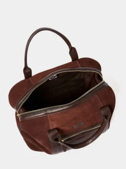 Osprey London Brown The Mocha Suede Holdall Bag