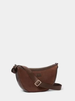 Osprey London Brown The Mocha Suede Sling Bag