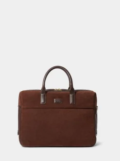 Osprey London Brown The Mocha Suede Laptop Bag