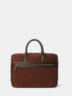 Osprey London Brown The Mocha Suede Laptop Bag