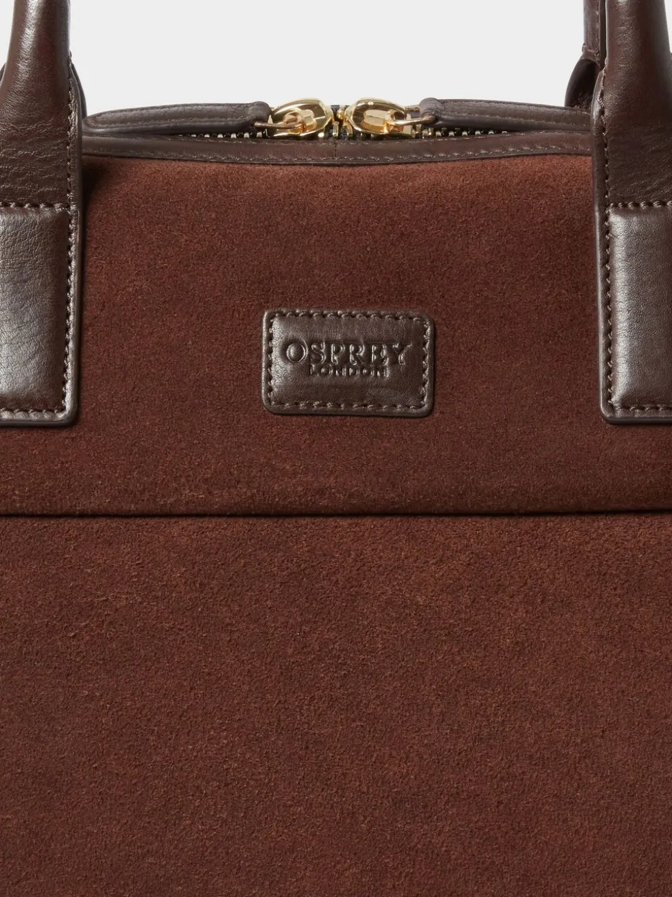 Osprey London Brown The Mocha Suede Laptop Bag