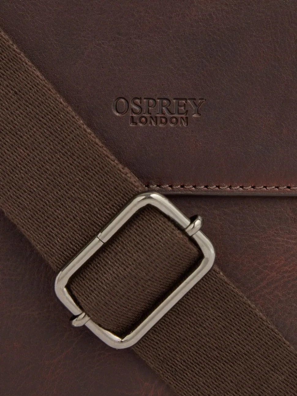 Osprey London Chestnut Brown Carter Saddle Leather Large Messenger Bag