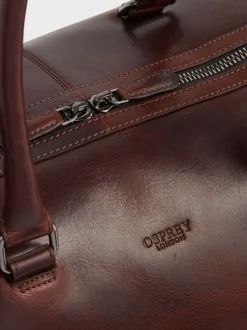 Osprey London Chestnut The Carter Leather Weekend Holdall Bag