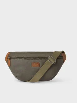 Osprey London Green Grantham Waxed Canvas & Leather Bumbag