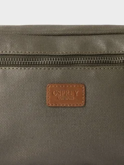 Osprey London Green Grantham Waxed Canvas & Leather Bumbag